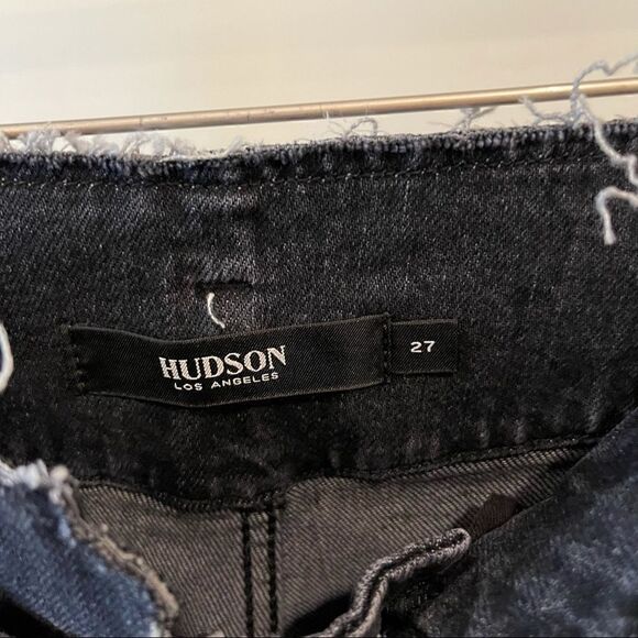 HUDSON | Remi High Rise Paperbag Straight in Color BLACK - Picture 14 of 16